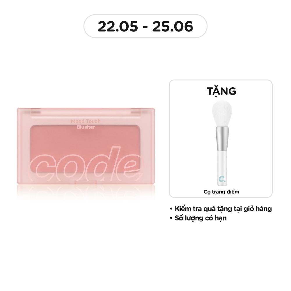 CODE GLOKOLOR Phấn Má Hồng Code Glokolor Mood Touch Blusher 3.5g .#06 Chiffon Rose
