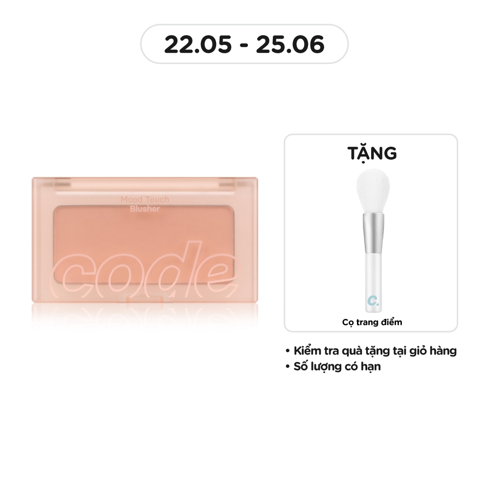 CODE GLOKOLOR Phấn Má Hồng Code Glokolor Mood Touch Blusher 3.5g .#07 Linen Peach