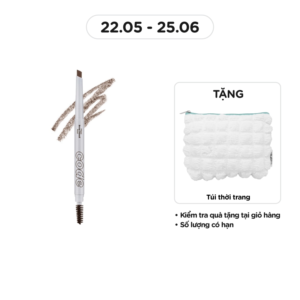 CODE GLOKOLOR Mono Brow Pencil Auto 0.35g .#05 Grey Brown