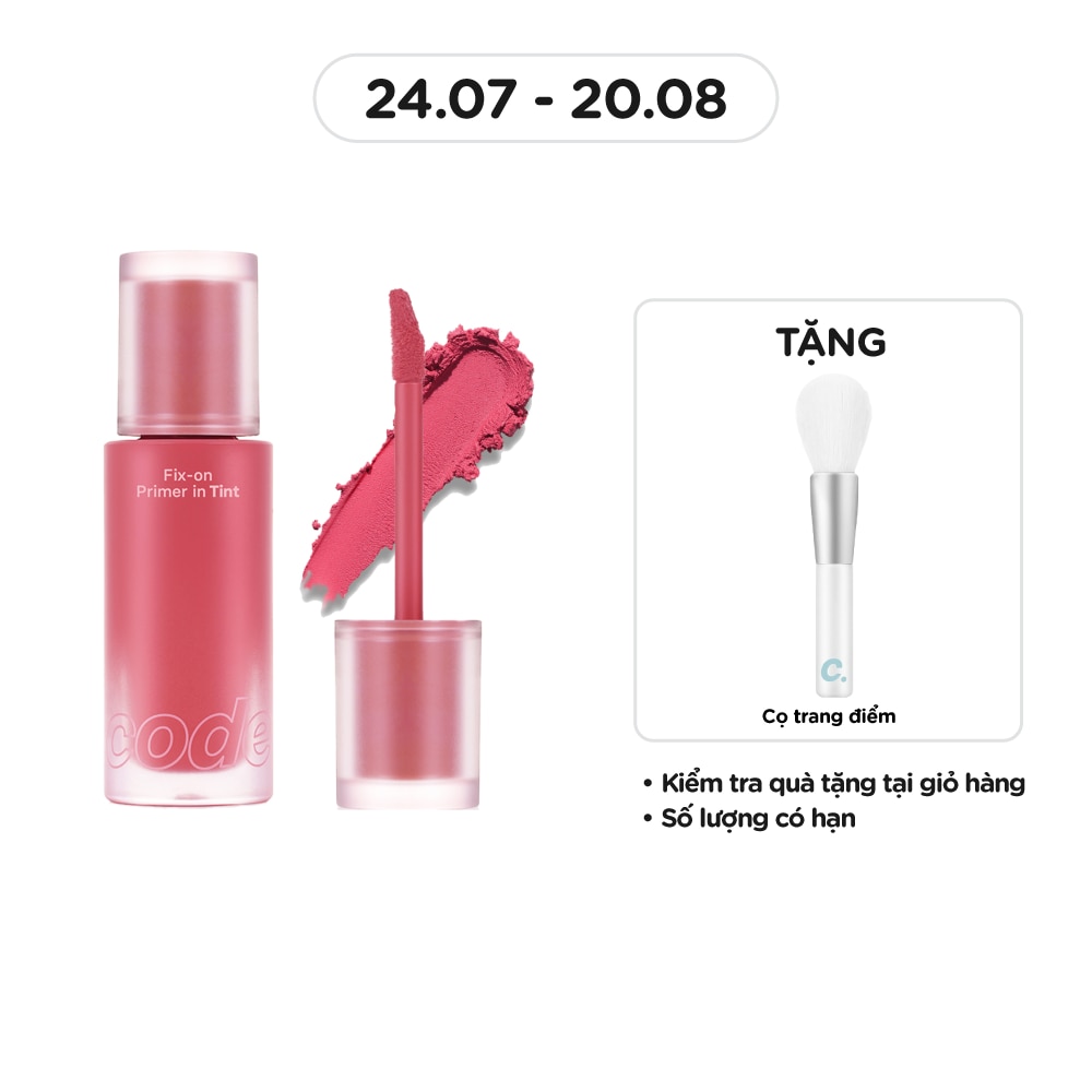 CODE GLOKOLOR Fix-On Primer In Tint 4.7g .#02 Chill Pink