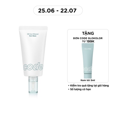 CODE GLOKOLOR - Kem Lót Code Glokolor Oil Cut Mineral Sun Base SPF50+ PA+++ 35ml