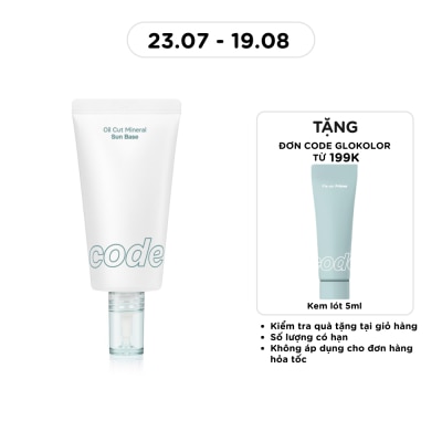 CODE GLOKOLOR - Kem Lót Code Glokolor Oil Cut Mineral Sun Base SPF50+ PA+++ 35ml image
