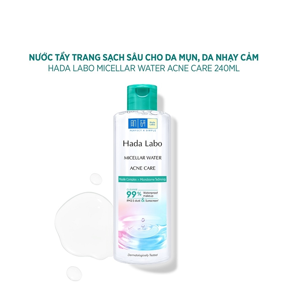 Nước Tẩy Trang Hadalabo Cho Da Mụn Và Nhạy Cảm Micellar Water Acne Care 240ml