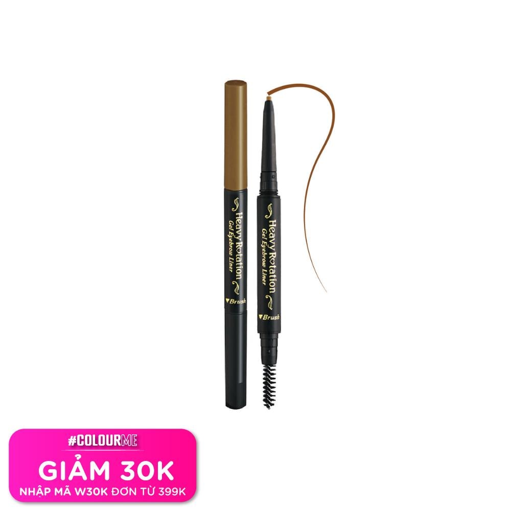 Bút Chì Gel 2 Trong 1 KISSME Heavy Rotation Gel Eyebrow Liner 0.1g .#01 Nâu Tự Nhiên