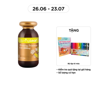 SPRING LEAF Thực Phẩm Bảo Vệ Sức Khỏe: Spring Leaf Tinh Dầu Hoa Anh Thảo Evening Primrose Oil 1000Mg 180 Viên