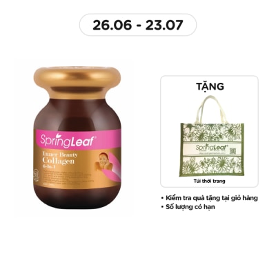 SPRING LEAF Thực Phẩm Bảo Vệ Sức Khỏe: Spring Leaf Hỗ Trợ Làm Đẹp Da Inner Beauty Collagen 6-In-1 60 Viên