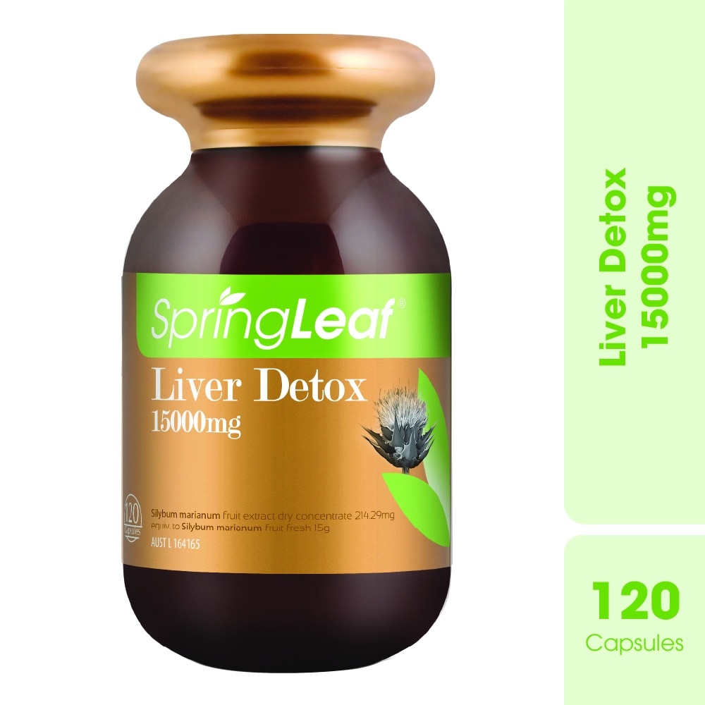 Thực Phẩm Bảo Vệ Sức Khỏe: Spring Leaf Hỗ Trợ Giải Độc Gan Liver Detox 15000Mg 120 Viên