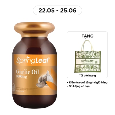 SPRING LEAF Thực Phẩm Bảo Vệ Sức Khỏe: Spring Leaf Hỗ Trợ Phòng Ngừa Cảm Cúm Garlic Oil 3000Mg 360 Viên