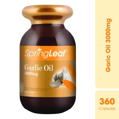 SPRING LEAF Thực Phẩm Bảo Vệ Sức Khỏe: Spring Leaf Hỗ Trợ Phòng Ngừa Cảm Cúm Garlic Oil 3000Mg 360 Viên