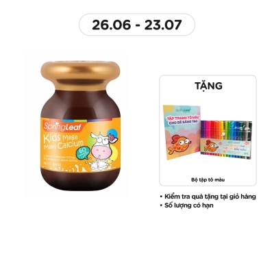 SPRING LEAF Kids Mega Milky Calcium 60 Capsules