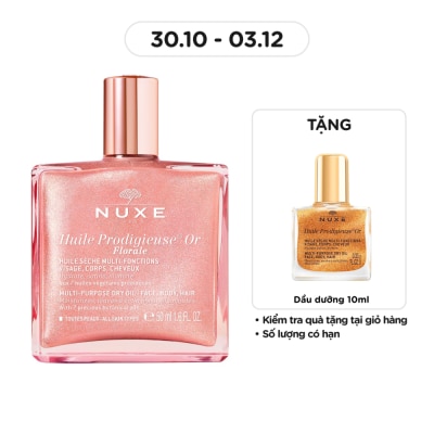 NUXE Dầu Khô Đa Năng Nuxe Huile Prodigieuse Or Florale Multi-Purpose Dry Oil 50ml