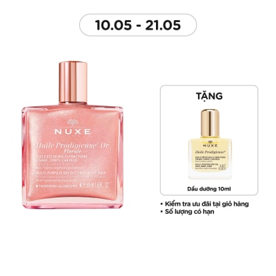 NUXE Dầu Khô Đa Năng Nuxe Huile Prodigieuse Or Florale Multi-Purpose Dry Oil 50ml