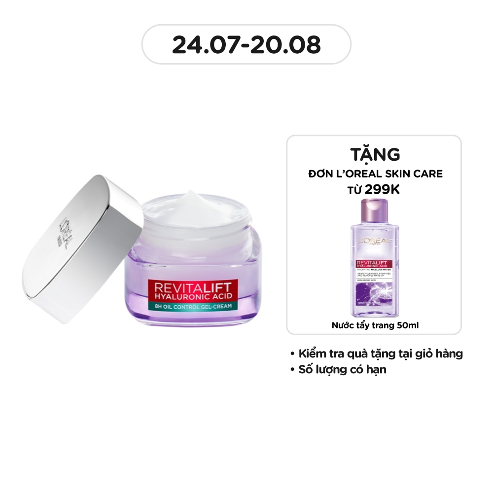 Kem Dưỡng HA L'oreal Paris Cấp Ẩm Giảm Bóng Nhờn Revitalift Hyaluronic Acid Gel-Cream 50ml