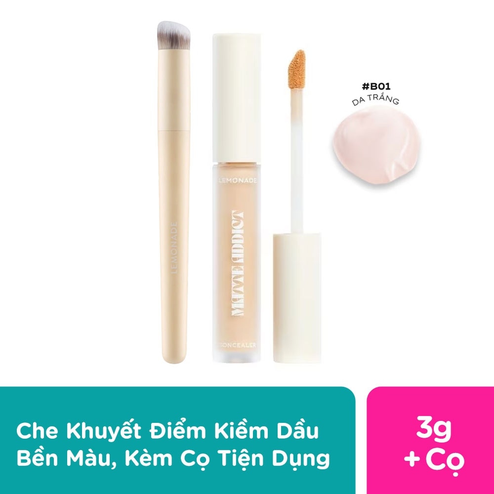 Combo Che Khuyết Điểm Lemonade Kèm Cọ B01