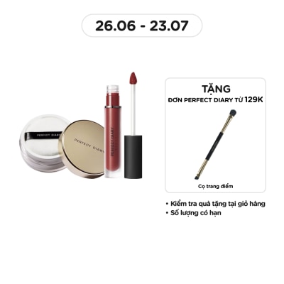 PERFECT DIARY Combo Perfectdiary Powder & Matte Lipstick