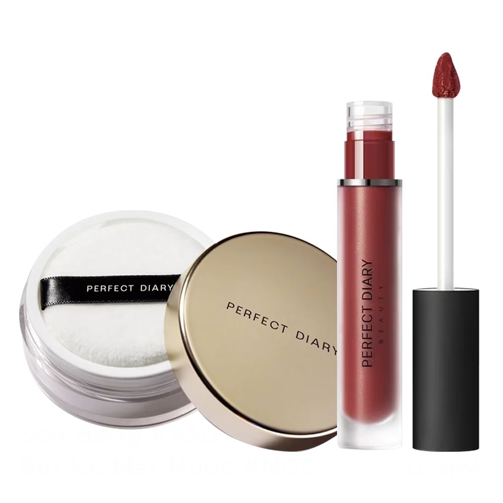 Combo Perfectdiary Powder & Matte Lipstick