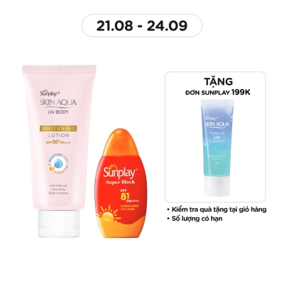SUNPLAY Combo Sunplay Block 70g & UV Body Whitening Lotion 150g