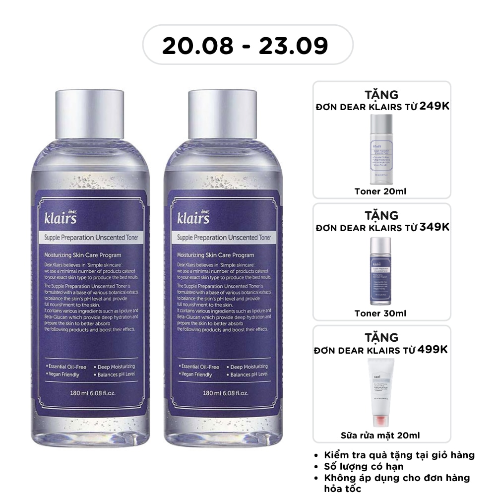Combo Dear Klairs 2 Toner 180ml image