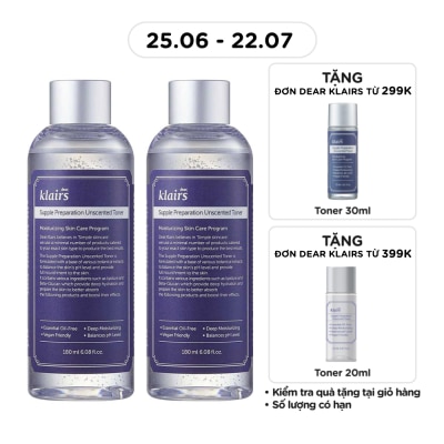 DEAR KLAIRS - Combo Dear Klairs Supper Preparation Unscented Toner 180ml
