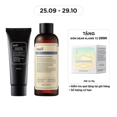DEAR KLAIRS Combo Dear Klairs ( Kem Dưỡng Midnight & Nước Hoa Hồng )