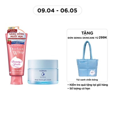 SENKA - Combo Senka ( Kem Dưỡng Da & Sữa Rửa Mặt Berry )