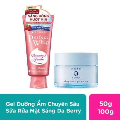 SENKA Combo Senka ( Kem Dưỡng Da & Sữa Rửa Mặt Berry )