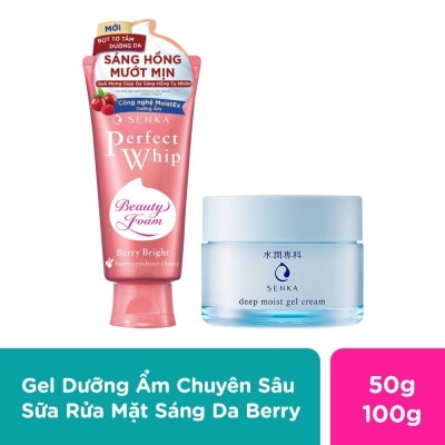 SENKA - Combo Senka ( Kem Dưỡng Da & Sữa Rửa Mặt Berry )
