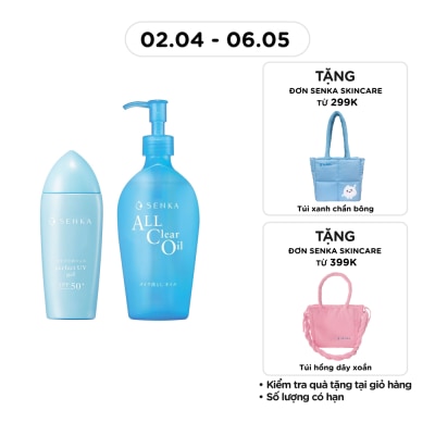 SENKA - Combo Senka ( Gel Chống Nắng & Dầu Tẩy Trang )