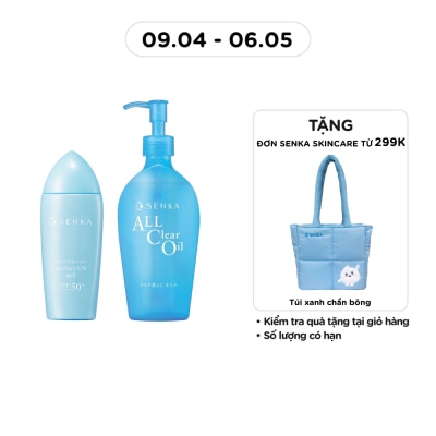 SENKA - Combo Senka ( Gel Chống Nắng & Dầu Tẩy Trang )