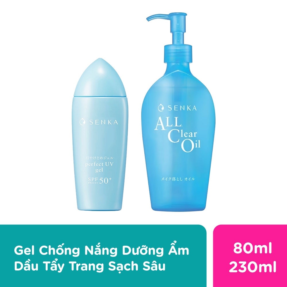 Combo Senka ( Gel Chống Nắng & Dầu Tẩy Trang )