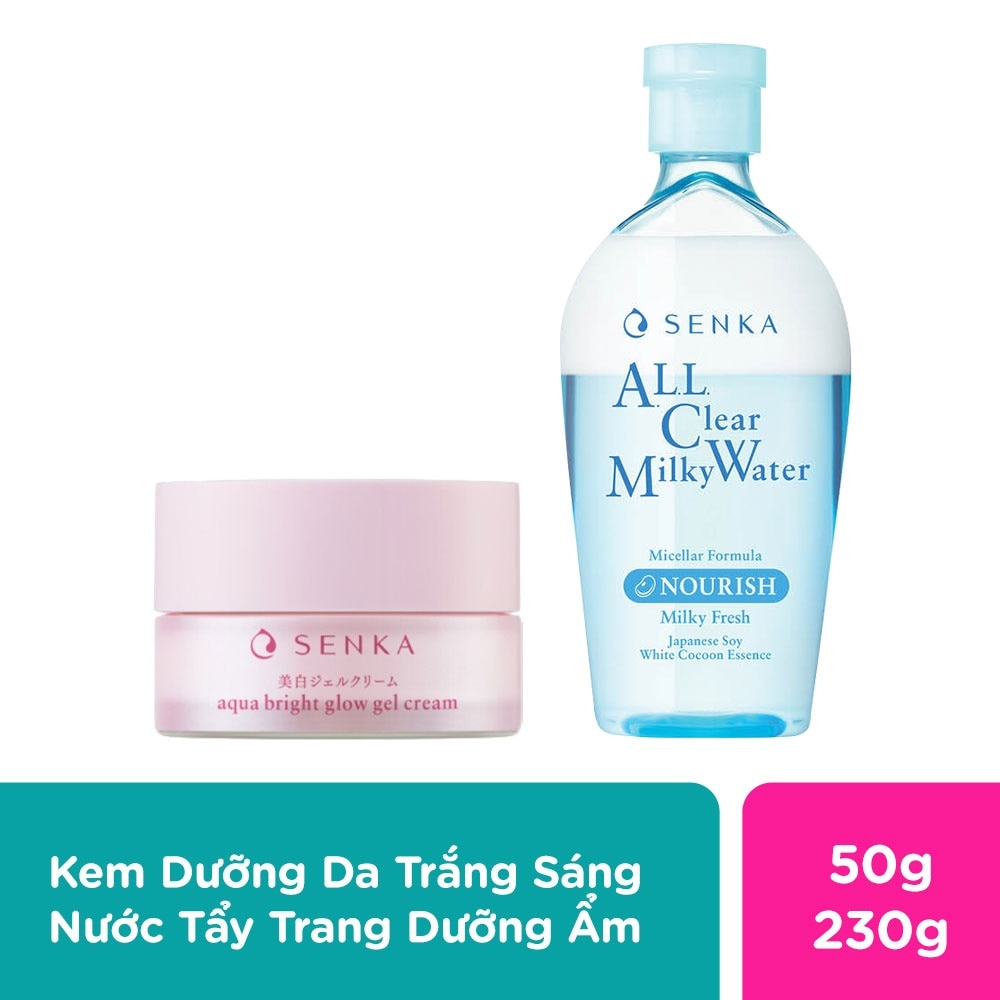 Combo Senka ( Kem Dưỡng White + Nước Tẩy Trang )