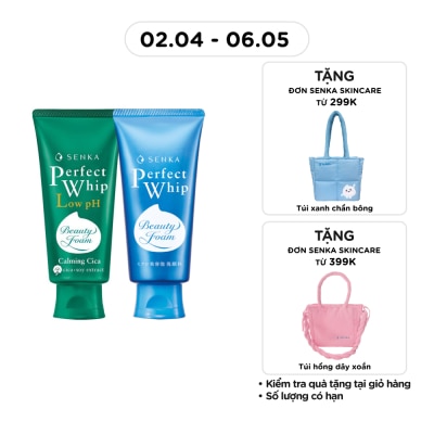 SENKA - Combo Sữa Rửa Mặt Senka ( Perfect Whip Low Ph Calming Cica & Perfect Whip U )