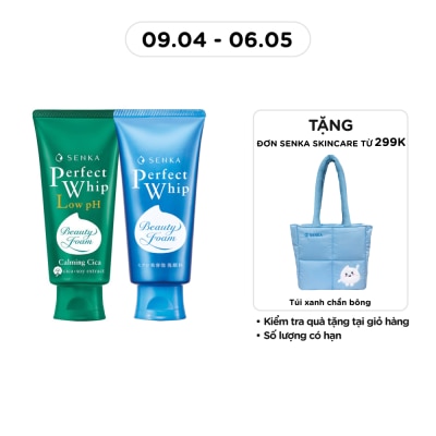 SENKA - Combo Sữa Rửa Mặt Senka ( Perfect Whip Low Ph Calming Cica & Perfect Whip U )