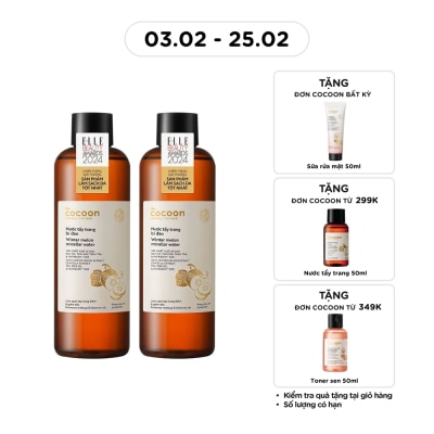 COCOON Combo Cocoon 2 Nước Tẩy Trang Bí Đao 500ml