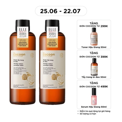 COCOON - Combo Cocoon 2 Nước Tẩy Trang Bí Đao 500ml