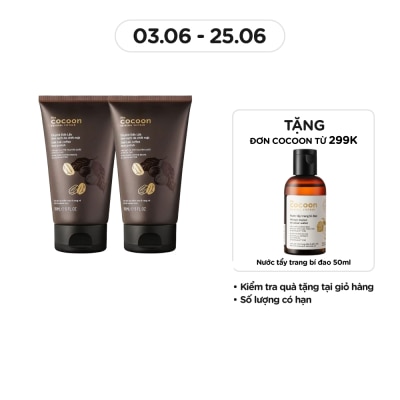 COCOON Combo Tẩy Tế Bào Cocoon Dak Lak Coffee Làm Sạch Mềm Mại Da Mặt Với Hạt Cà Phê Và Bơ Ca Cao 150ml x2