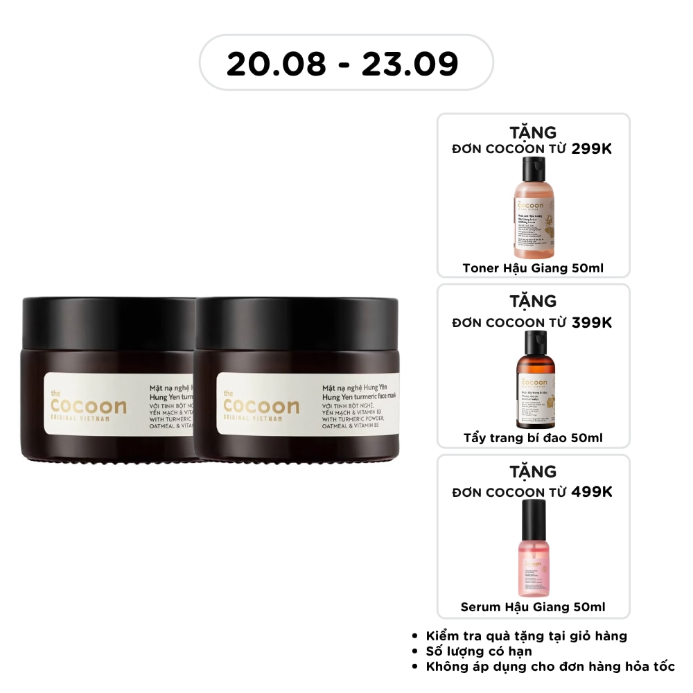 Combo Mặt Nạ Nghệ Hưng Yên Cocoon Turmeric Face Mask Giúp Da Rạng Rỡ & Mịn Màng 30ml x 2 image