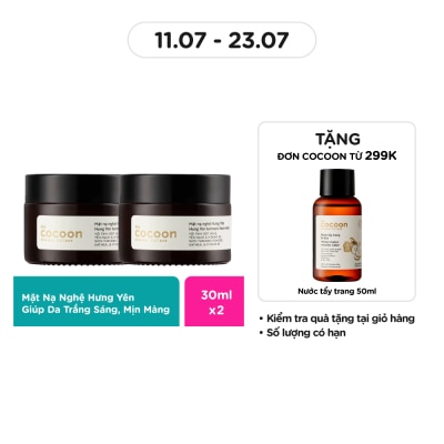 COCOON Combo Mặt Nạ Nghệ Hưng Yên Cocoon Turmeric Face Mask Giúp Da Rạng Rỡ & Mịn Màng 30ml x 2