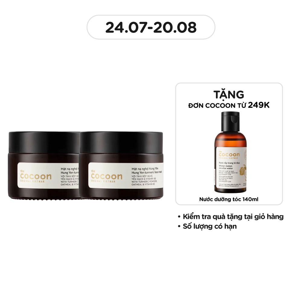 Combo Cocoon Hung Yen Turmeric Face Mask 30ml x2