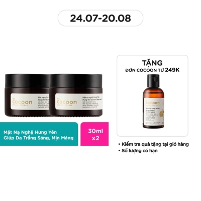 COCOON Combo Cocoon Hung Yen Turmeric Face Mask 30ml x2