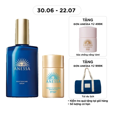 ANESSA - Combo Anessa Serum Dưỡng Da Và Phục Hồi Da Sau Nắng + Sữa Chống Nắng SPF50+
