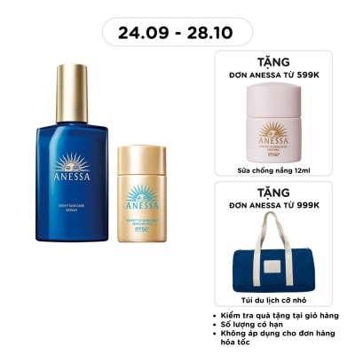 ANESSA Combo Anessa Suncare Night Serum 180ml & Uv Milk SPF 30ml image