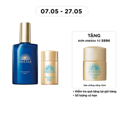 ANESSA - Combo Anessa Suncare Night Serum 180ml & Uv Milk SPF 30ml