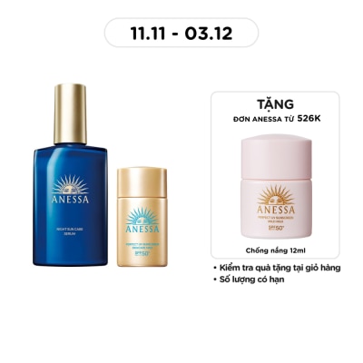 ANESSA Combo Anessa Serum Dưỡng Da Và Phục Hồi Da Sau Nắng + Sữa Chống Nắng SPF50+