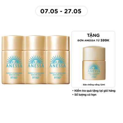 ANESSA - Combo Anessa Perfect Uv Skincare Milk Spf50+ 20ml x3