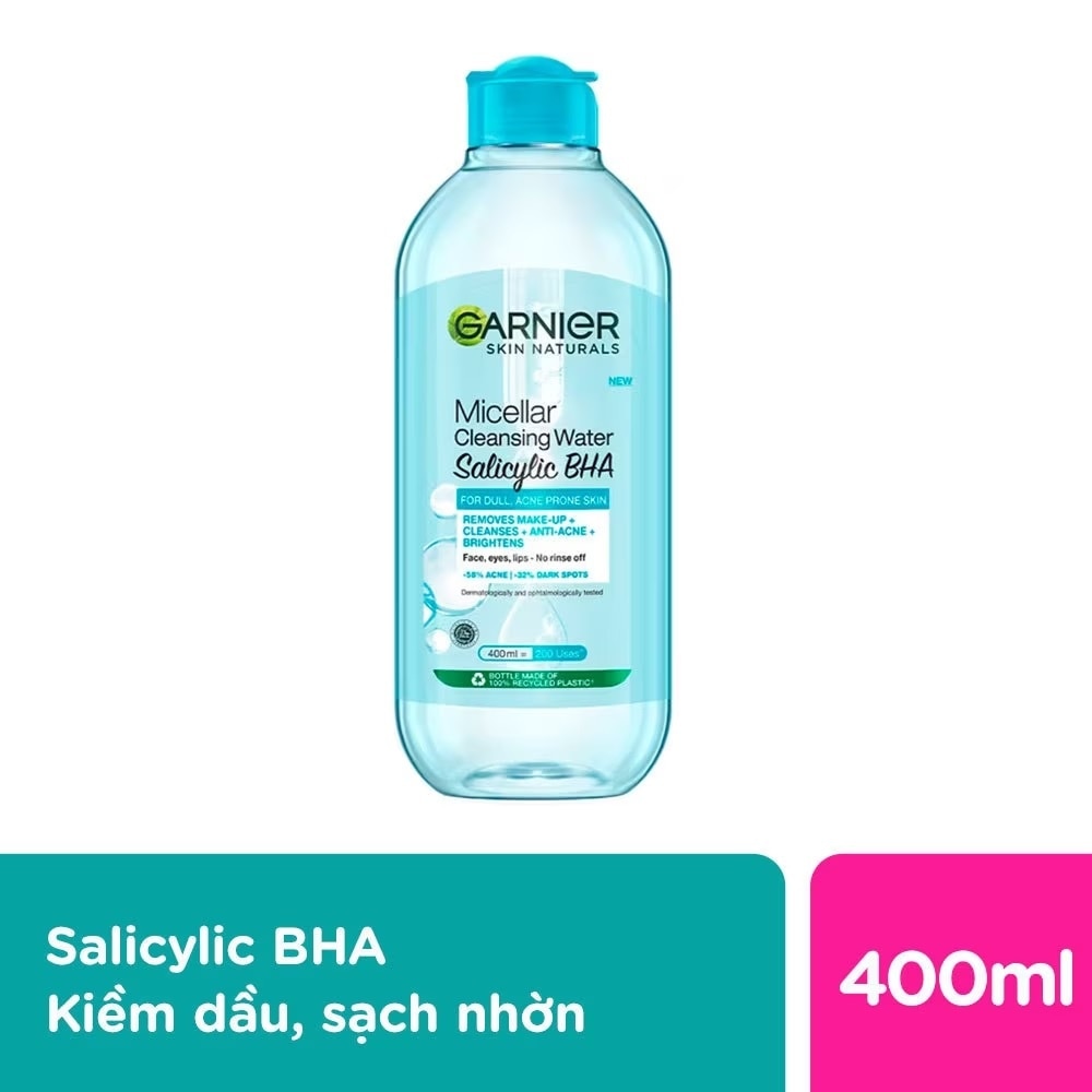 Combo Garnier ( Nước Làm Sạch, Tẩy Trang Micellar Oil-Infused 400ml & Nước Tẩy Trang Salicylic BHA 400ml )