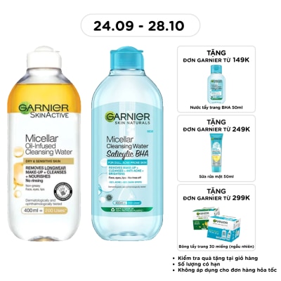 GARNIER Combo Garnier Micellar Oil & Salicylic Bha 400ml image