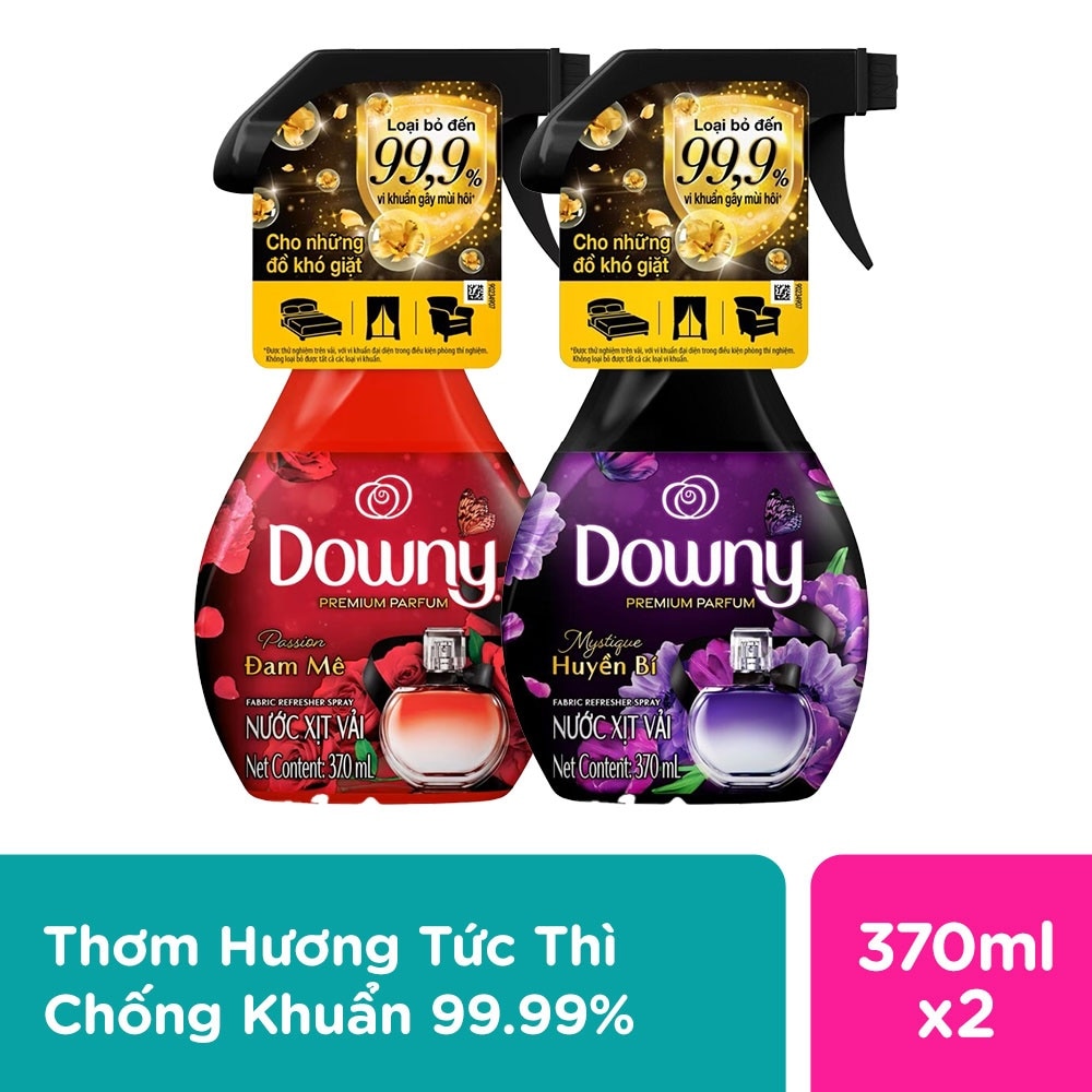 Combo Xịt Vải Downy Hương Ban Mê & Hương Huyền Bí 370ml