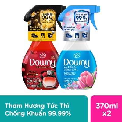 DOWNY Combo Xịt Vải Downy Hương Nắng Mai & Hương Ban Mê 370ml