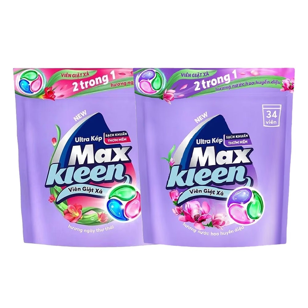 Combo Maxkleen Softergent Pod 15gx34pcs